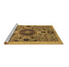 Sideview of Machine Washable Abstract Brown Modern Rug, wshabs2365brn