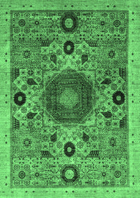 Abstract Emerald Green Modern Rug, abs2365emgrn