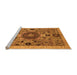 Sideview of Machine Washable Abstract Orange Modern Area Rugs, wshabs2365org