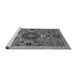 Sideview of Machine Washable Abstract Gray Modern Rug, wshabs2365gry