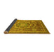 Sideview of Abstract Yellow Modern Rug, abs2366yw