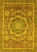 Machine Washable Abstract Yellow Modern Rug, wshabs2366yw