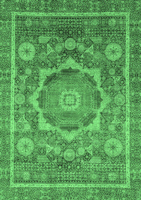 Abstract Emerald Green Modern Rug, abs2366emgrn