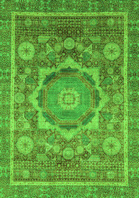 Abstract Green Modern Rug, abs2366grn