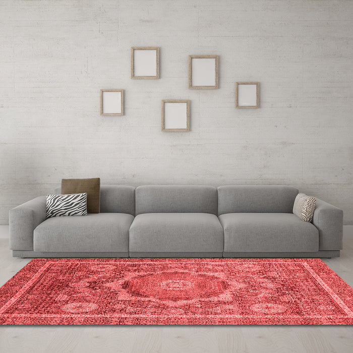 Modern Red Washable Rugs