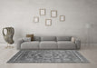 Machine Washable Abstract Gray Modern Rug in a Living Room,, wshabs2366gry