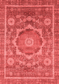 Abstract Red Modern Rug, abs2366red