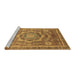 Sideview of Machine Washable Abstract Brown Modern Rug, wshabs2366brn