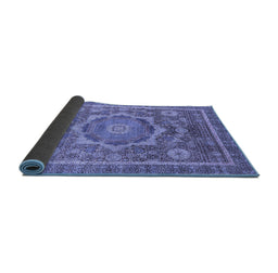 Sideview of Abstract Blue Modern Rug, abs2366blu