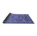 Sideview of Abstract Blue Modern Rug, abs2366blu