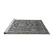 Sideview of Machine Washable Abstract Gray Modern Rug, wshabs2366gry