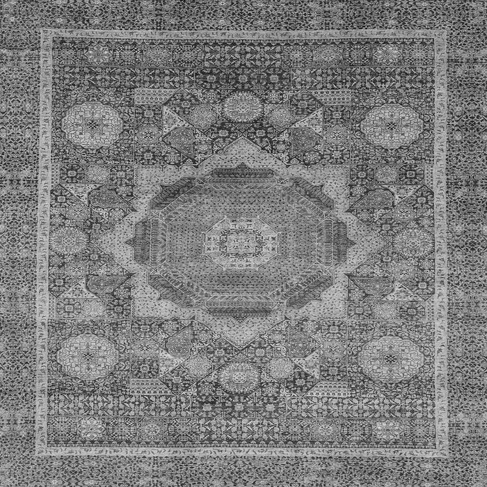 Square Machine Washable Abstract Gray Modern Rug, wshabs2366gry