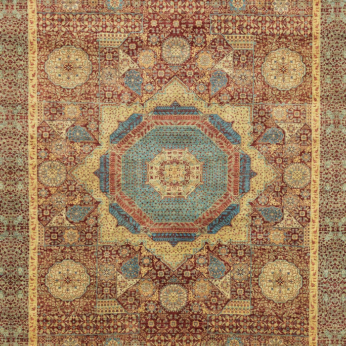 Abstract Metallic Gold Modern Rug, abs2366