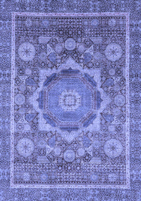 Abstract Blue Modern Rug, abs2366blu