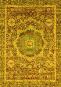 Abstract Yellow Modern Rug, abs2366yw