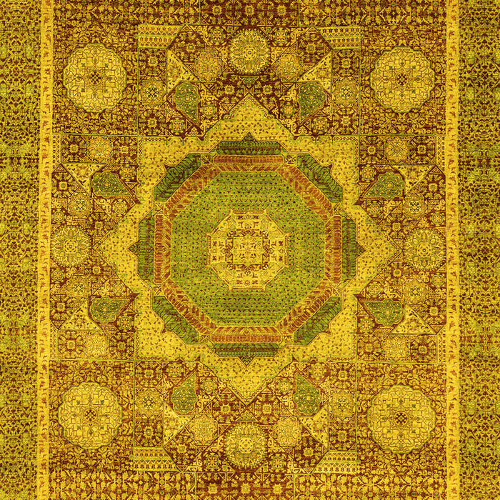 Abstract Yellow Modern Rug, abs2366yw