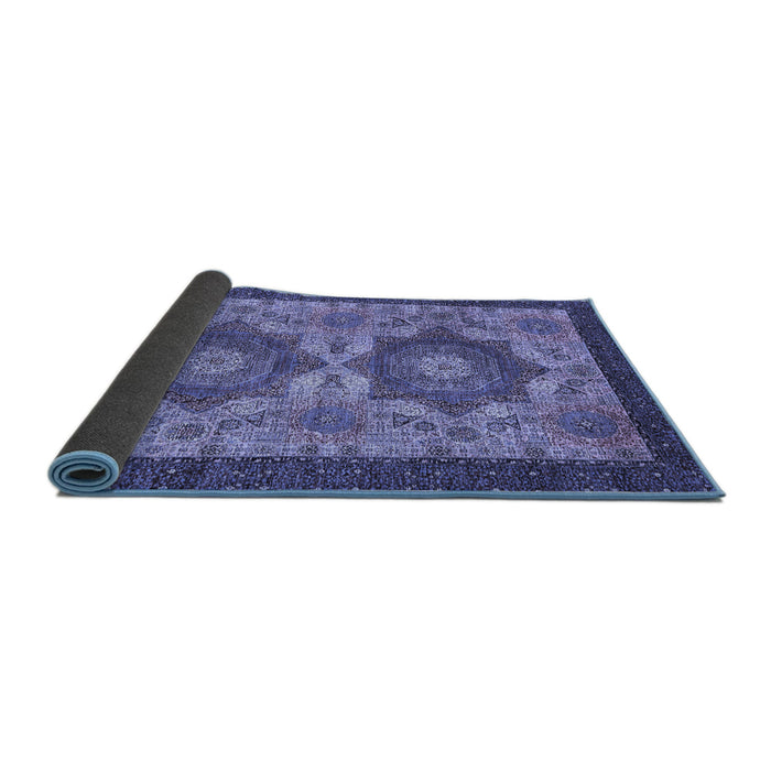 Sideview of Abstract Blue Modern Rug, abs2367blu