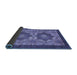 Sideview of Abstract Blue Modern Rug, abs2367blu