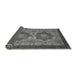 Sideview of Abstract Gray Modern Rug, abs2367gry