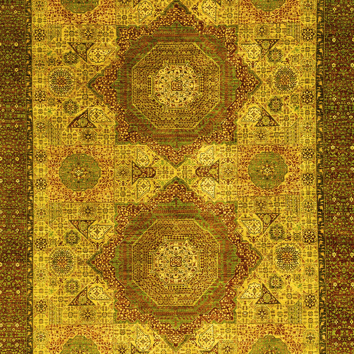 Abstract Yellow Modern Rug, abs2367yw