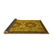 Sideview of Abstract Yellow Modern Rug, abs2367yw