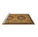 Sideview of Machine Washable Abstract Brown Modern Rug, wshabs2367brn