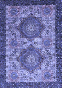 Abstract Blue Modern Rug, abs2367blu