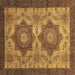 Square Abstract Brown Modern Rug, abs2367brn