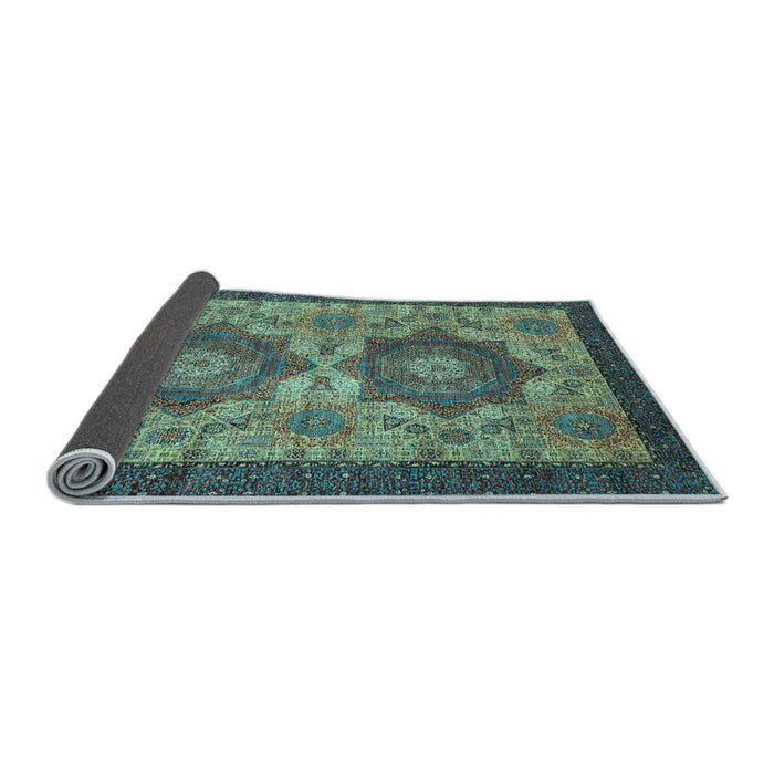 Sideview of Abstract Light Blue Modern Rug, abs2367lblu