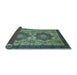 Sideview of Abstract Light Blue Modern Rug, abs2367lblu