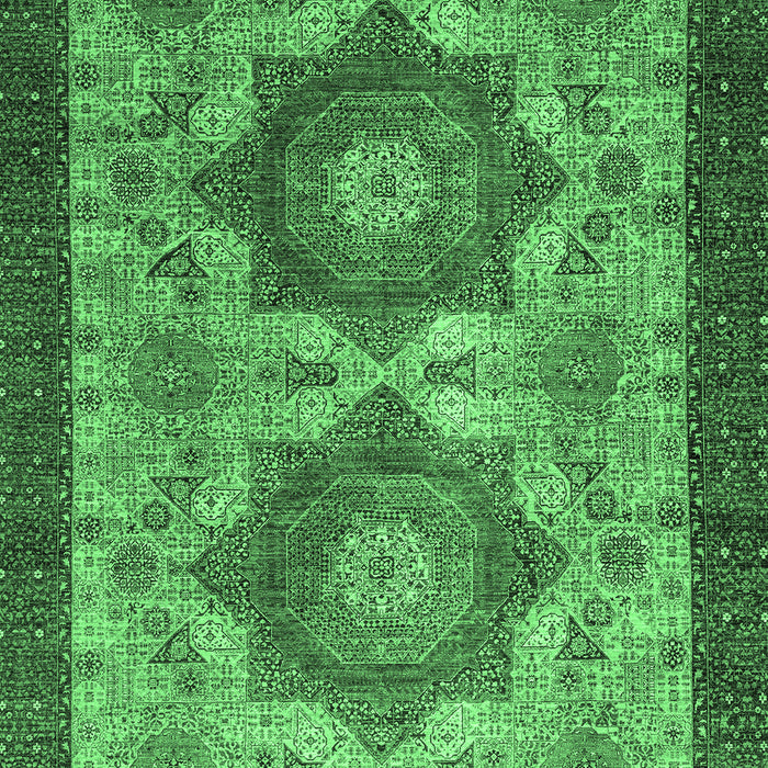 Machine Washable Abstract Emerald Green Modern Area Rugs, wshabs2367emgrn