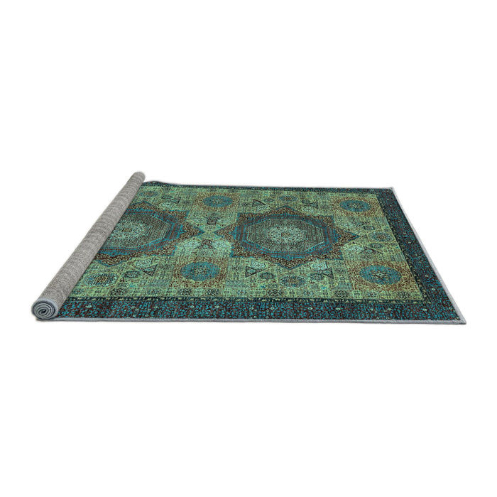 Sideview of Machine Washable Abstract Light Blue Modern Rug, wshabs2367lblu