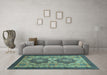 Machine Washable Abstract Light Blue Modern Rug in a Living Room, wshabs2367lblu