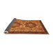 Sideview of Abstract Orange Modern Rug, abs2367org