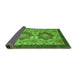 Sideview of Abstract Green Modern Rug, abs2367grn