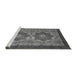 Sideview of Machine Washable Abstract Gray Modern Rug, wshabs2367gry