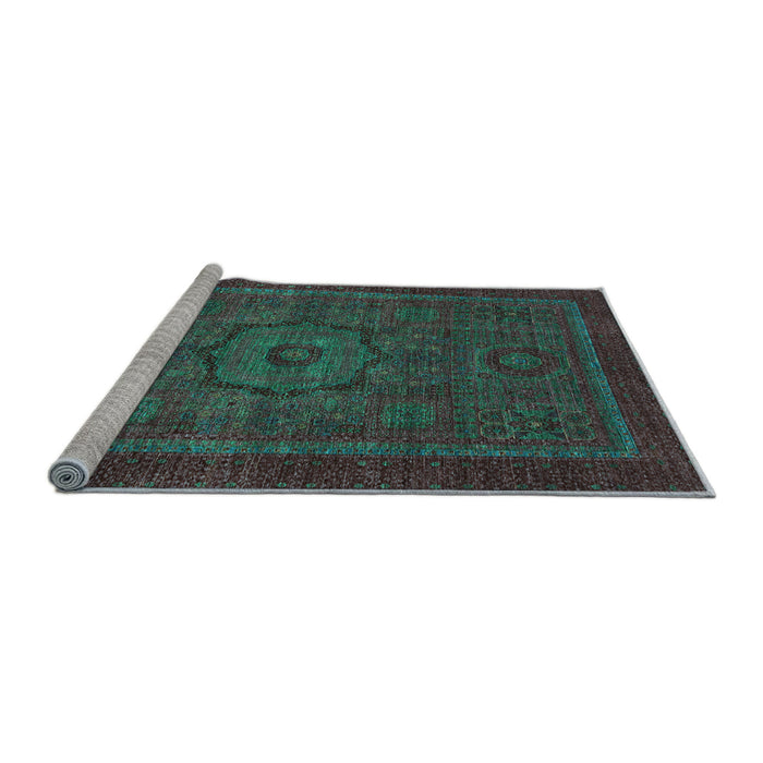 Sideview of Machine Washable Abstract Light Blue Modern Rug, wshabs2368lblu