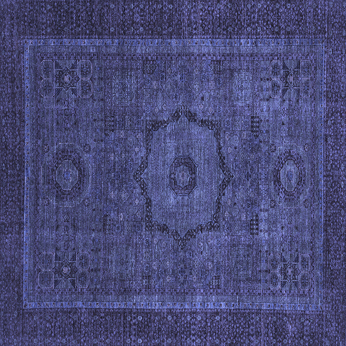 Square Machine Washable Abstract Blue Modern Rug, wshabs2368blu