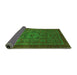 Sideview of Abstract Green Modern Rug, abs2368grn