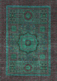 Abstract Light Blue Modern Rug, abs2368lblu