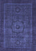 Abstract Blue Modern Rug, abs2368blu