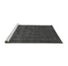 Sideview of Machine Washable Abstract Gray Modern Rug, wshabs2368gry