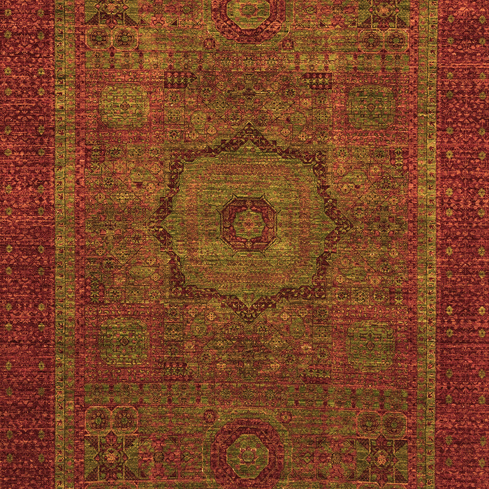 Machine Washable Abstract Orange Modern Area Rugs, wshabs2368org