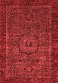 Abstract Red Modern Rug, abs2368red