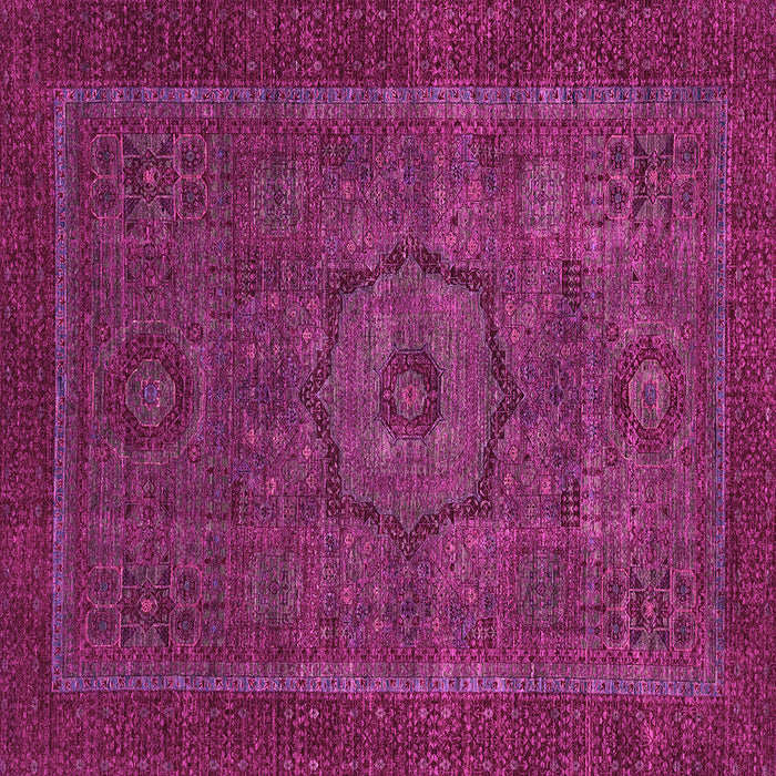 Square Machine Washable Abstract Pink Modern Rug, wshabs2368pnk