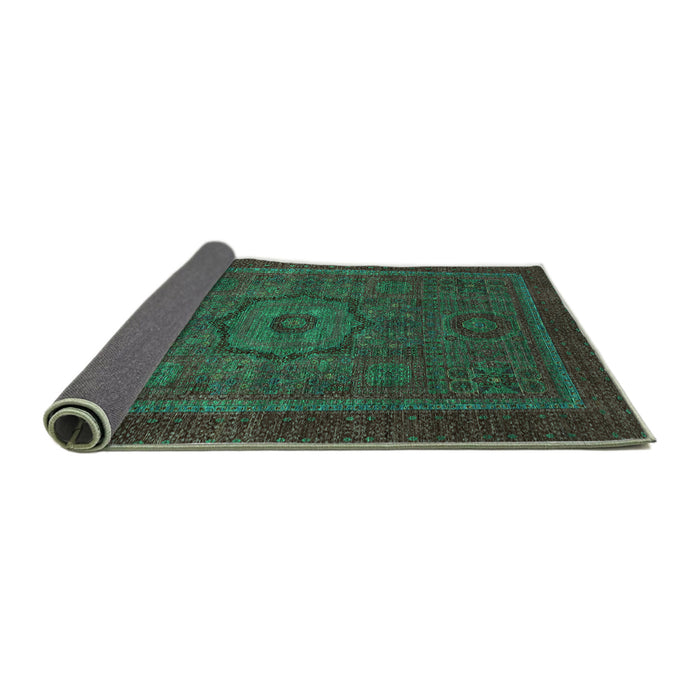 Sideview of Abstract Turquoise Modern Rug, abs2368turq