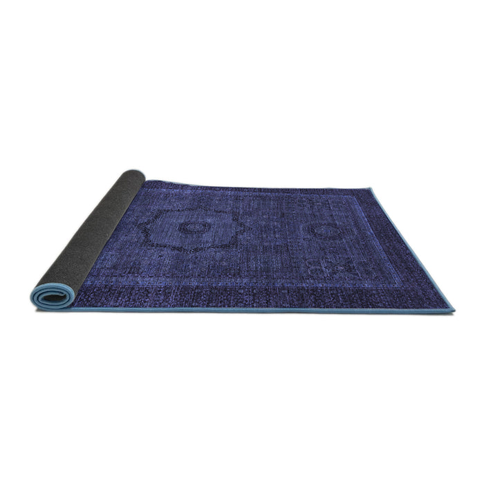 Sideview of Abstract Blue Modern Rug, abs2368blu