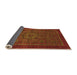 Sideview of Abstract Orange Modern Rug, abs2368org