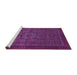 Sideview of Machine Washable Abstract Purple Modern Area Rugs, wshabs2368pur