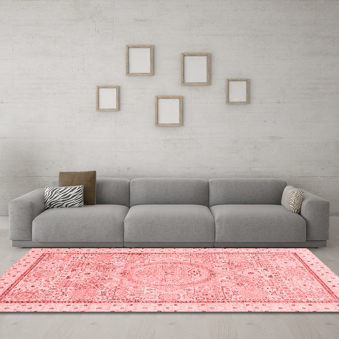 Modern Red Washable Rugs